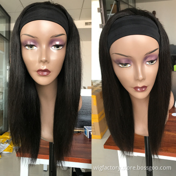 Kinky Straight Headband Human Wigs 100% Human Hair ,Easy Wear Wholesale Wigs,Remy Hair Wigs Headband Human Hair